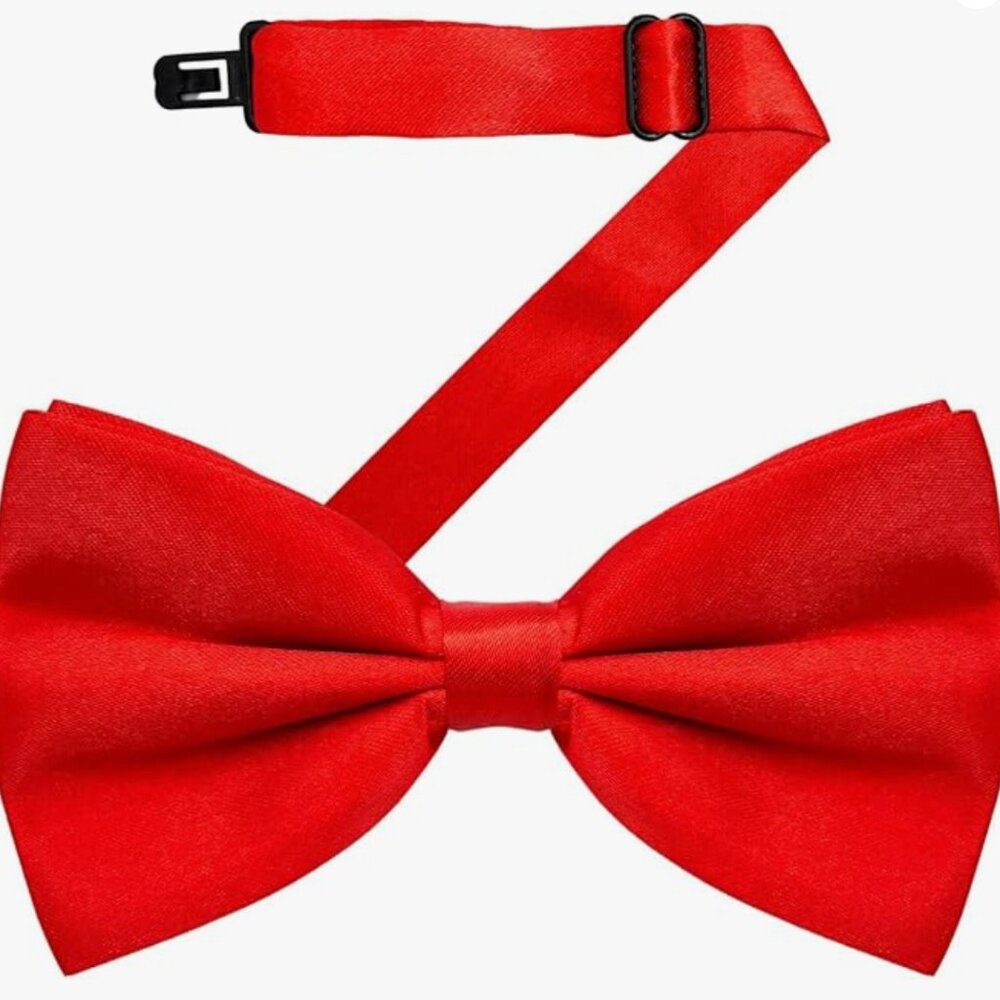 Adjustable Red Bow Tie